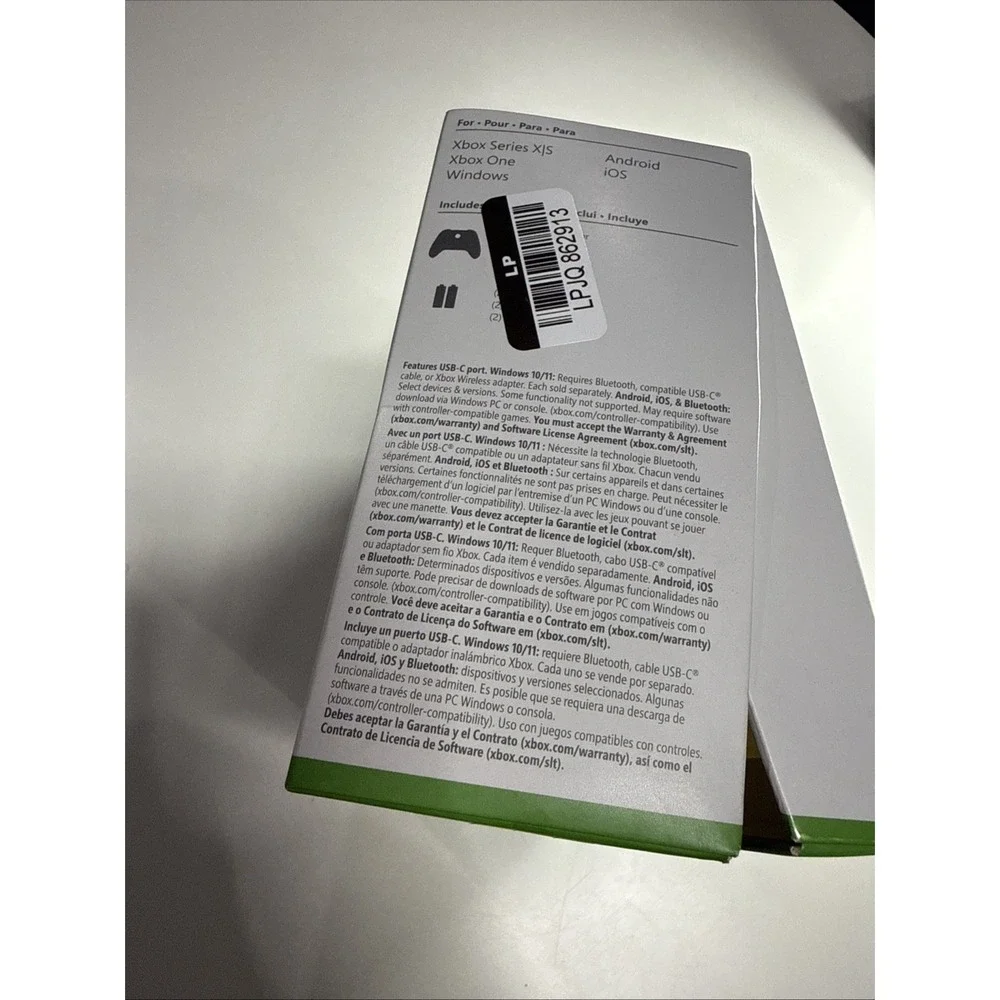 New Microsoft Original Xbox Controller S Shock Blue -Box Is Damaged